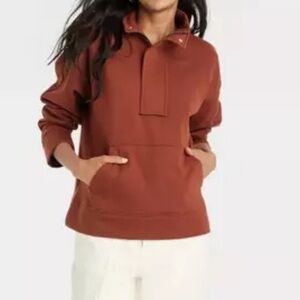 A New Day Burnt Orange Quarter Zip Sweater - Size M